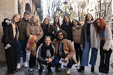 Objectiu Paki a la Setmana dels Premis Enderrock 2023 <p>Concursants d'Objectiu Paki 2023 amb la directora del programa Maria López i el presentador Marc Bala</p>